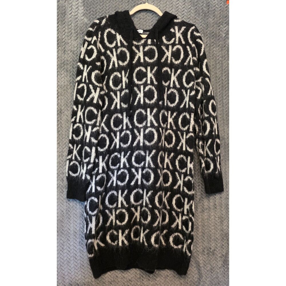 Calvin Klein Black & White Logo Knit Sweater